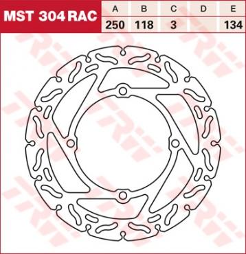 TRW RACING Bremsscheibe starr MST304RAC