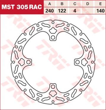 TRW RACING Bremsscheibe starr MST305RAC