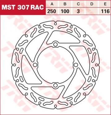 TRW RACING Bremsscheibe starr MST307RAC