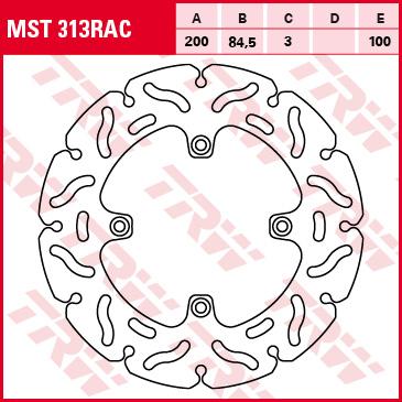 TRW RACING Bremsscheibe starr MST313RAC