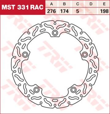TRW RACING Bremsscheibe starr MST331RAC