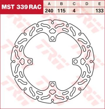 TRW RACING Bremsscheibe starr MST339RAC