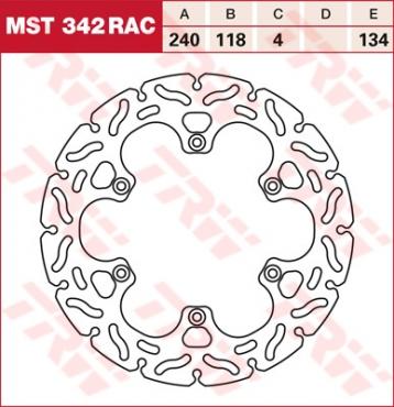TRW RACING Bremsscheibe starr MST342RAC