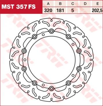 TRW Bremsscheibe schwimmend MST357FS