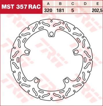 TRW RACING Bremsscheibe starr MST357RAC