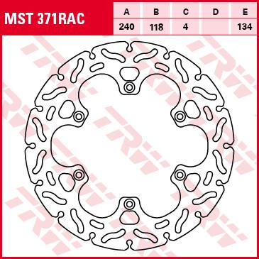 TRW RACING Bremsscheibe starr MST371RAC