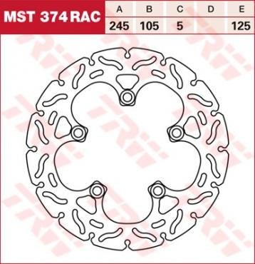TRW RACING Bremsscheibe starr MST374RAC