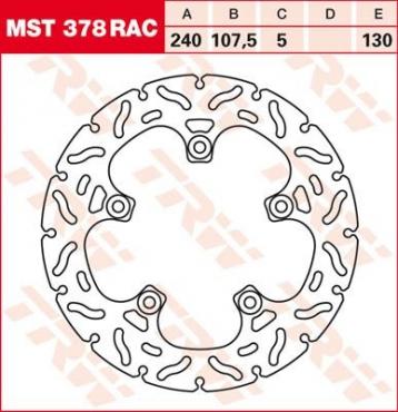 TRW RACING Bremsscheibe starr MST378RAC