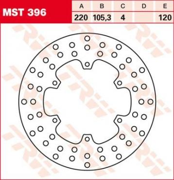 TRW Bremsscheibe starr MST396