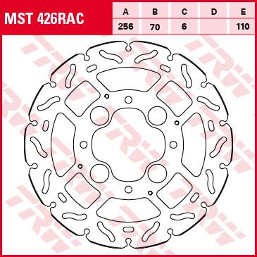 TRW Bremsscheibe starr MST426RAC