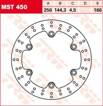 TRW brake disc fixed MST450
