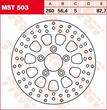 TRW brake disc fixed MST503