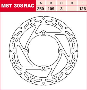 TRW brake disc fixed MST308RAC