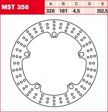 TRW brake disc fixed MST356