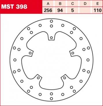 TRW brake disc fixed MST398