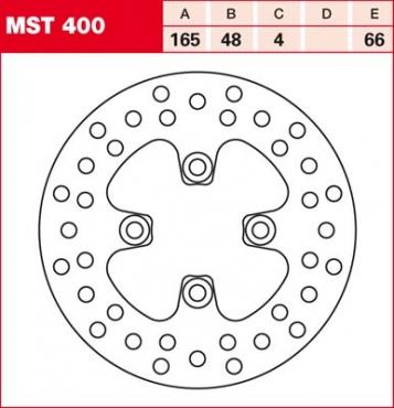 TRW brake disc fixed MST400