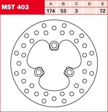 TRW brake disc fixed MST403