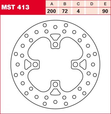 TRW brake disc fixed MST413