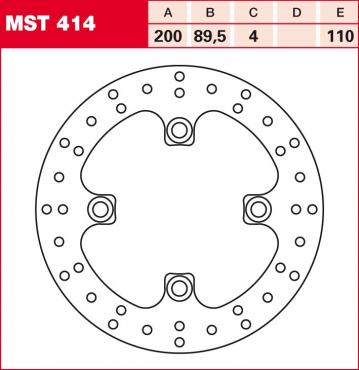 TRW brake disc fixed MST414