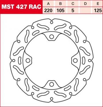 TRW RACING brake disc fixed MST427RAC
