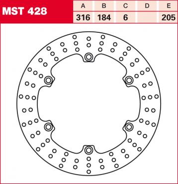 TRW brake disc fixed MST428