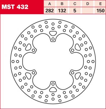 TRW brake disc fixed MST432
