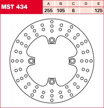 TRW brake disc fixed MST434