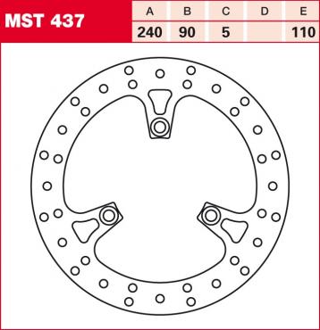 TRW brake disc fixed MST437