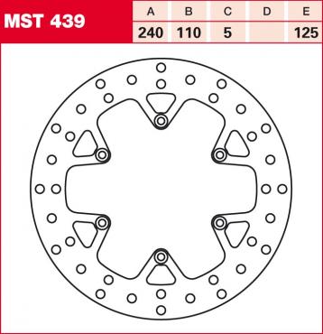 TRW brake disc fixed MST439