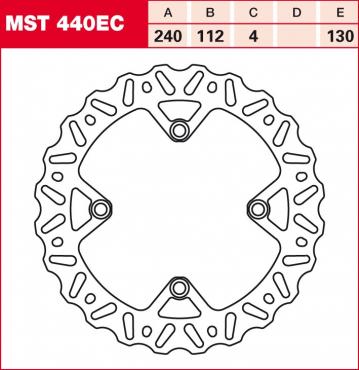 TRW brake disc fixed MST440EC