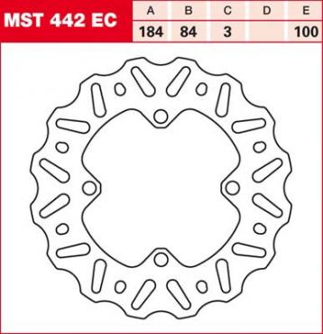 TRW brake disc fixed MST442EC
