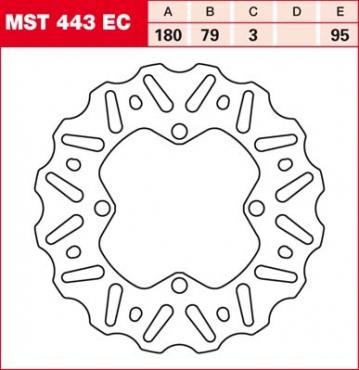 TRW brake disc fixed MST443EC