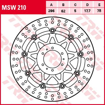 TRW brake disc floating MSW210