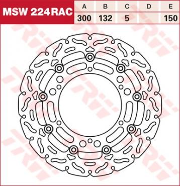 TRW RACING Bremsscheibe schwimmend MSW224RAC