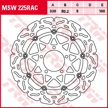 TRW brake disc floating MSW225RAC