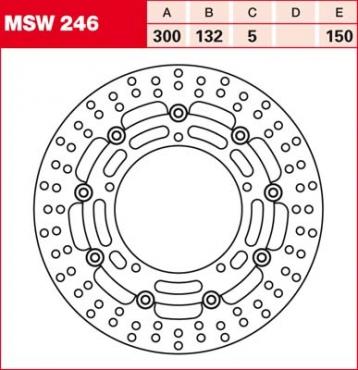 TRW RACING Bremsscheibe schwimmend MSW246RAC