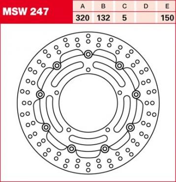 TRW brake disc floating MSW247