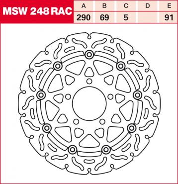TRW RACING brake disc floating MSW248RAC
