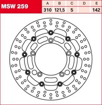 TRW brake disc floating MSW259