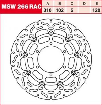 TRW RACING brake disc floating MSW266RAC