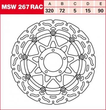 TRW RACING brake disc floating MSW267RAC