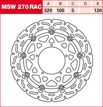 TRW RACING brake disc floating MSW270RAC