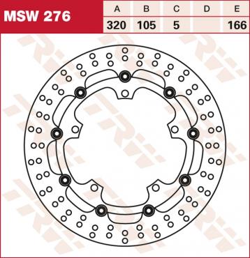 TRW brake disc floating MSW276