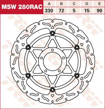 TRW RACING brake disc floating MSW280RAC