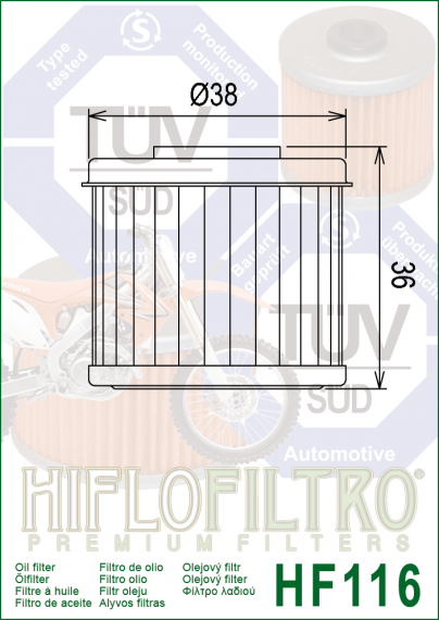 HIFLO Ölfilter HF116 Honda