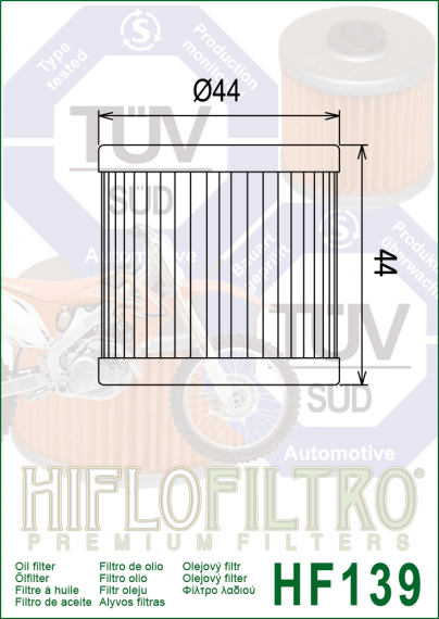 HIFLO Ölfilter HF139 Suzuki/Kawa