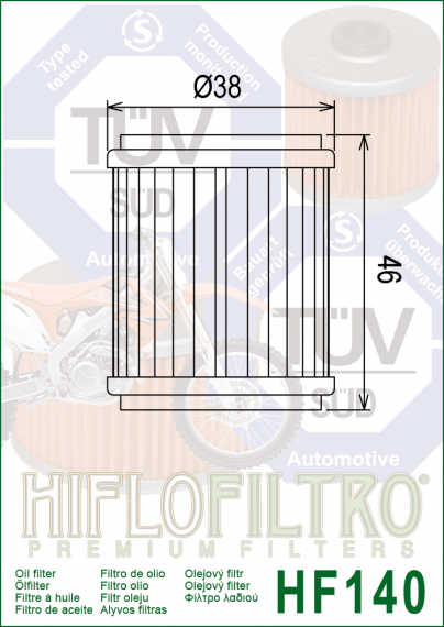 HIFLO Ölfilter HF140 Yamaha