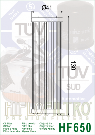 HIFLO Ölfilter HF650 KTM