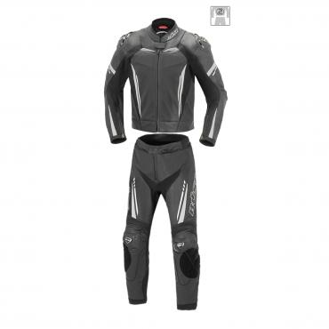 BÜSE Imola leather suit 2pcs. black/white size 46