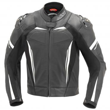 BÜSE Imola leather jacket black/white size 46
